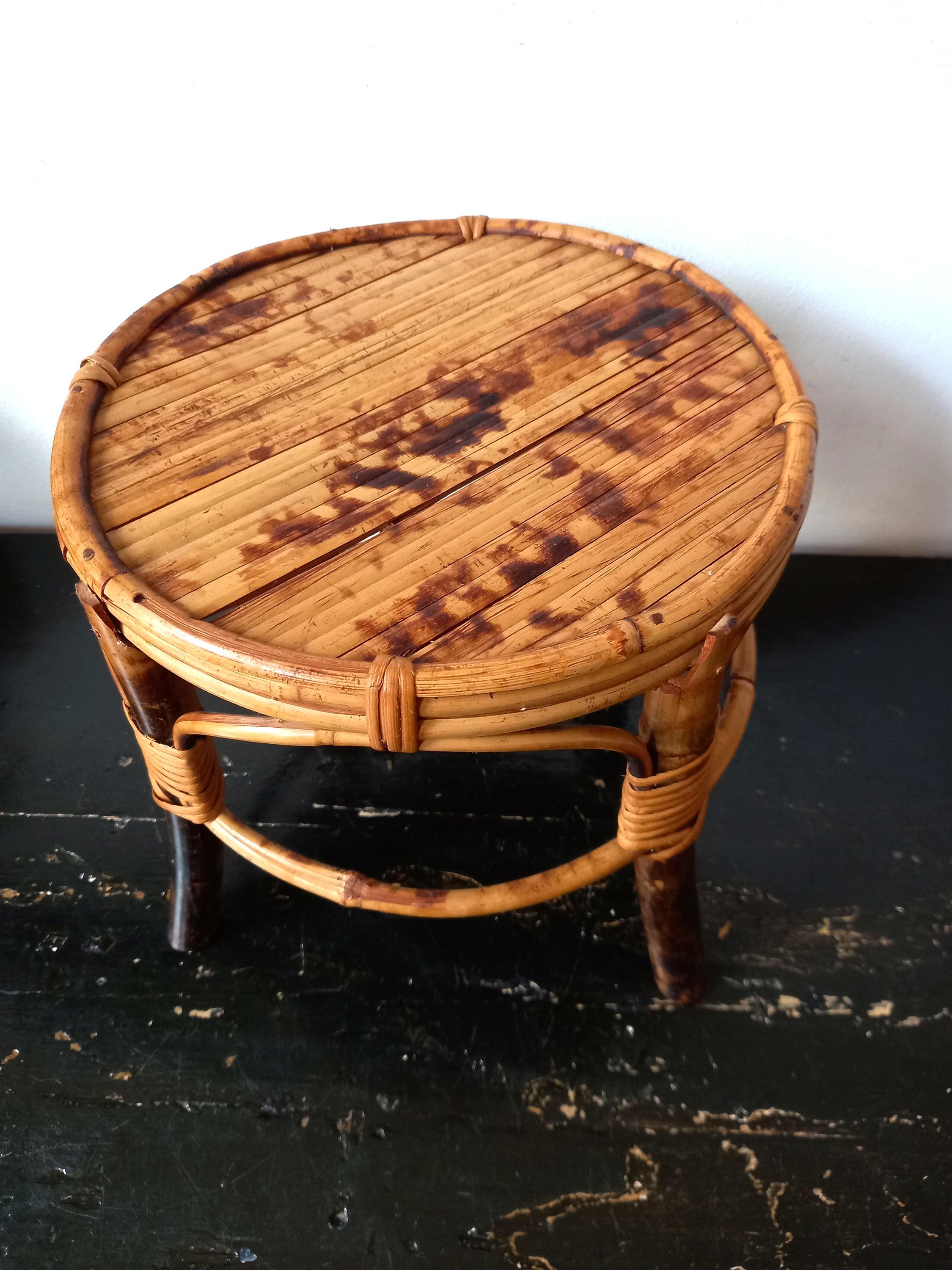 Round Bamboo Stool Australia