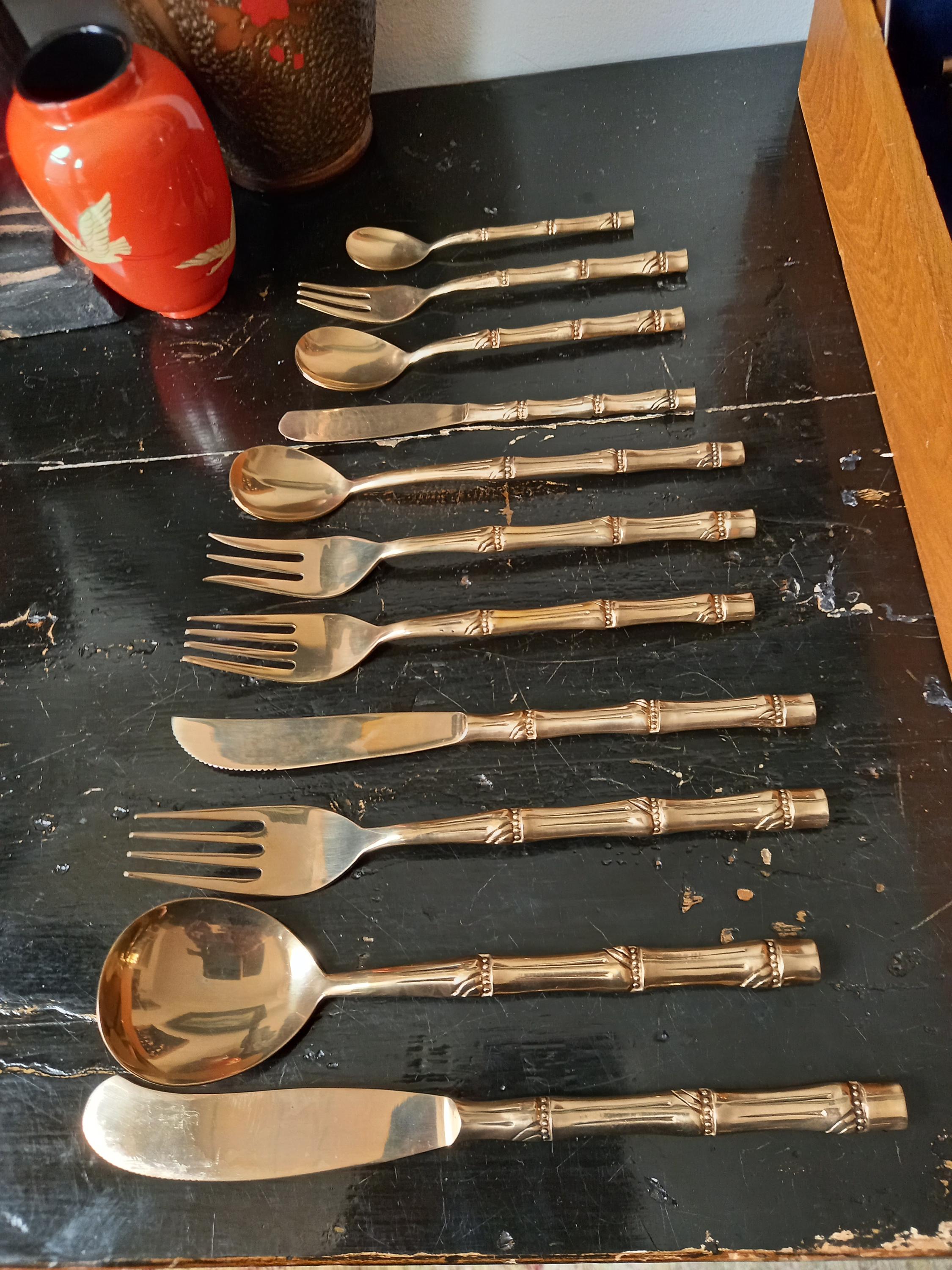 Thailand Solid Brass Flatware - Etsy
