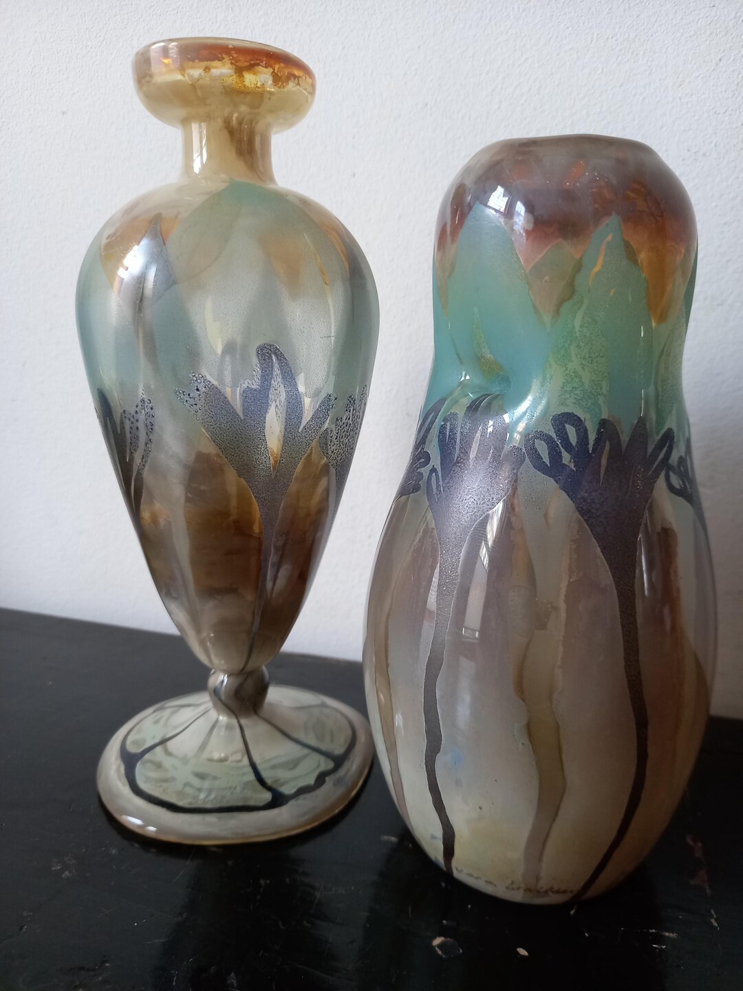 Gorgeous Original Vera Walther 1980s Design Germany Art Deco Style