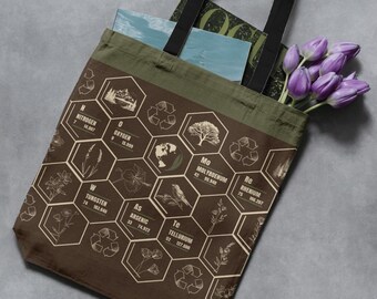 Eco-friendly *NO MoRe WAsTe* Tote Bags (Chocolate Mint)