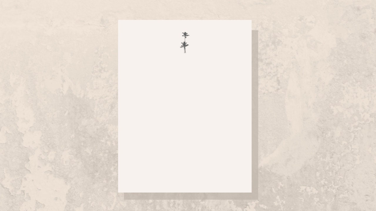 Printable Stationery Tropical Palm Tree Beach 8.5x11 Inch - Etsy