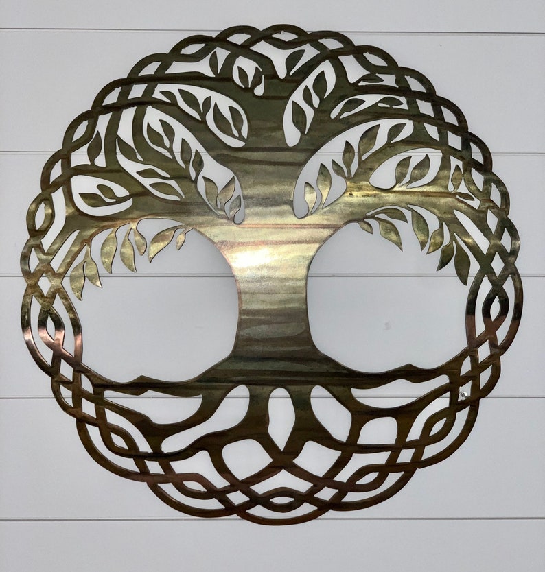 Celtic Knot Tree of Life Metal Art Celtic Metal Art Metal Etsy