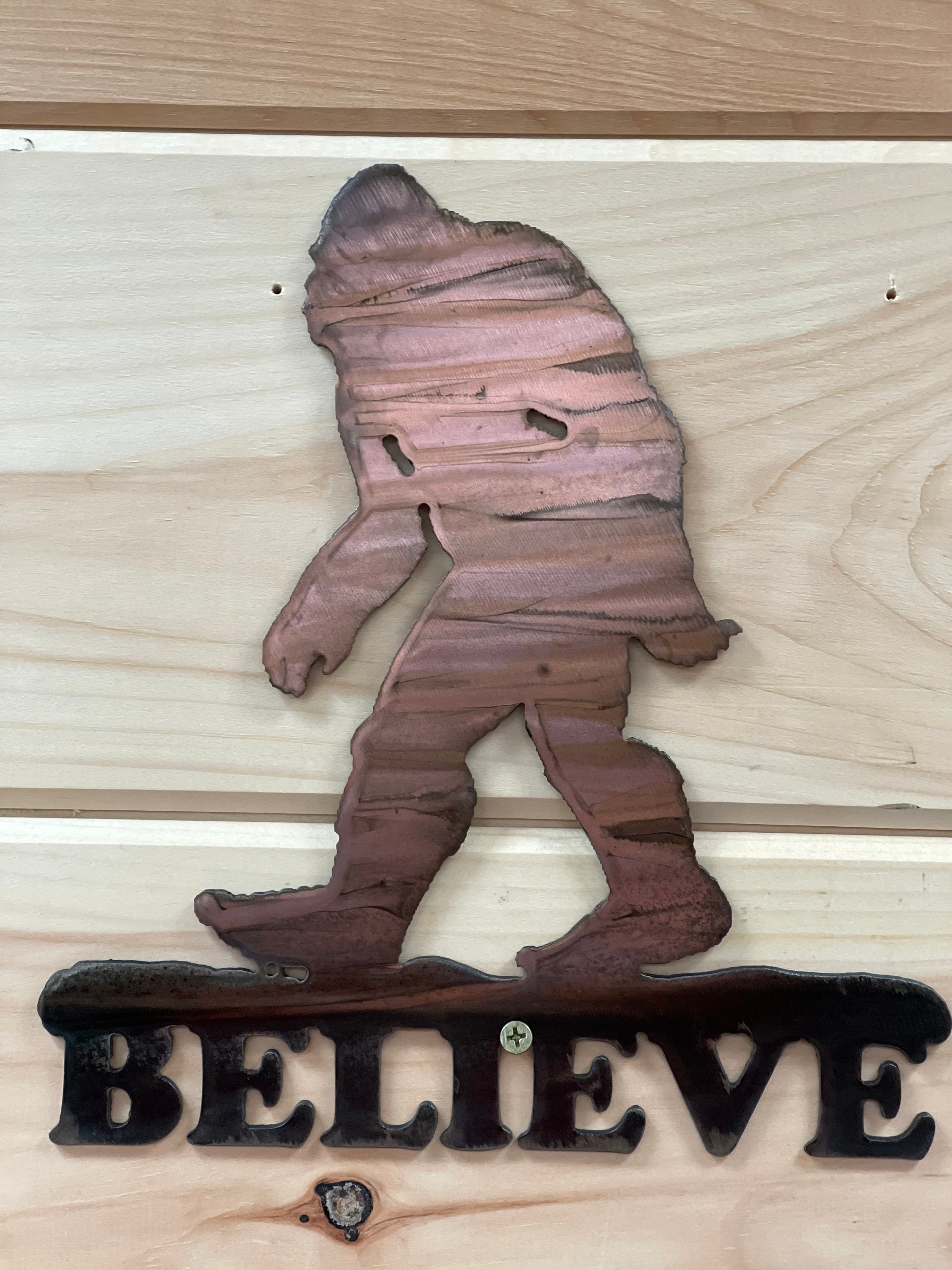 Bigfoot Believe / Sasquatch Metal Art Metal Wall Decor Etsy