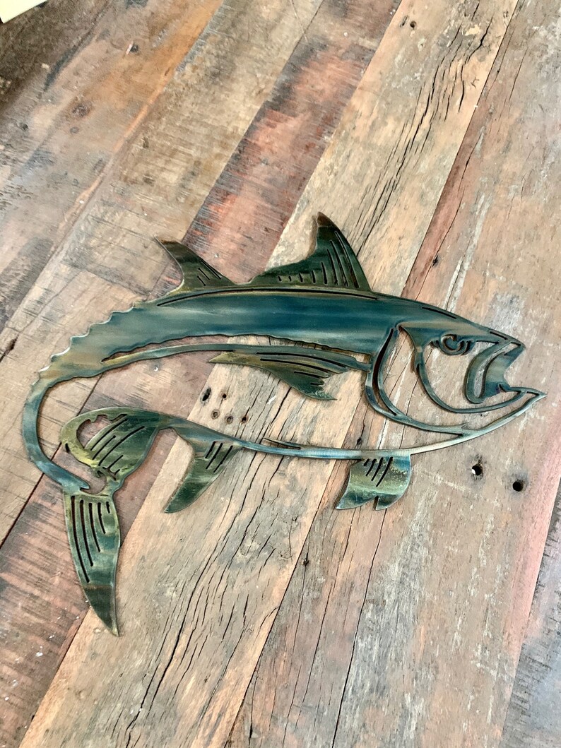 Tuna Metal Art 21x17 Fish Metal Wall Decor Etsy