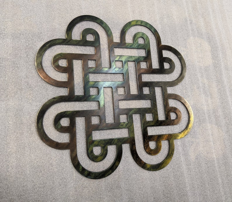 Irish Celtic Knot Art 16X16 Metal Wall Decor Metal Sign Etsy