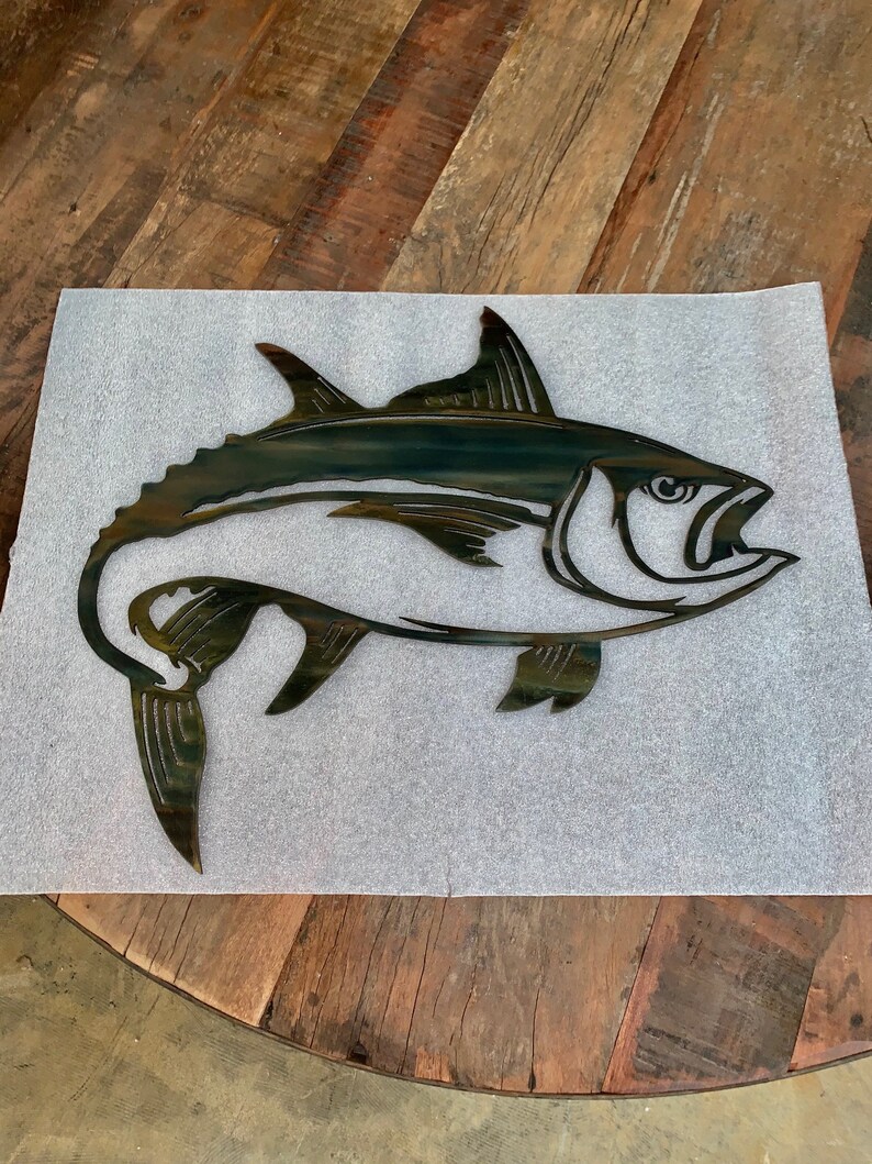 Tuna Metal Art 21x17 Fish Metal Wall Decor Etsy