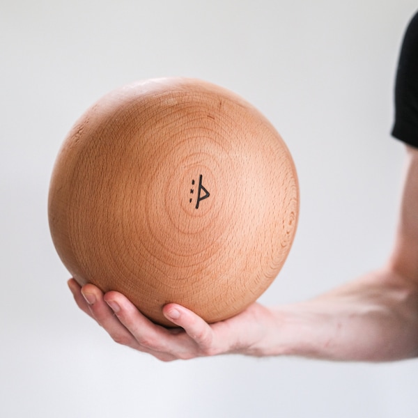 TAI CHI BALLS 6 inch – beginner to expert Tai ji Ball – solid beech wood spheres, qigong Dragon's Pearl ball