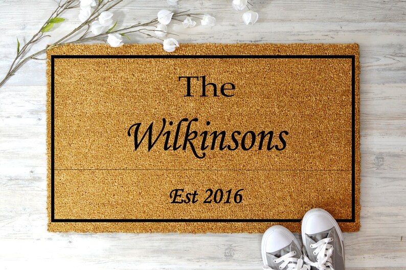 Welcome Mat Personalized Doormat Custom Name Doormat Housewarming Gift Custom Doormat Farmhouse Decor