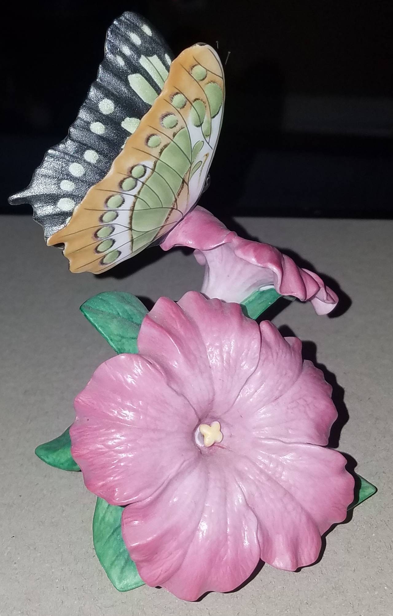 Hand Painted Lenox Fine Porcelain Butterfly on Flower Etsy