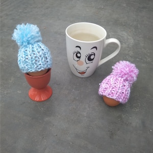 Knit egg hat Crocheted egg cozy Egg warmers Egg Cosies