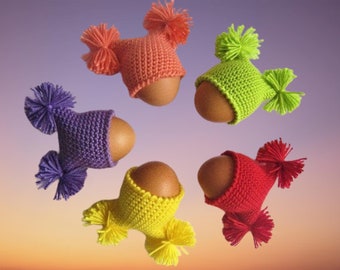 Crochet egg cover Knit egg hat Egg cosy Knitted egg cozy set Easter table decoration Hostess gift idea