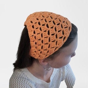 Crochet Bandana Knit Head Kerchief Triangle Hair Scarf for Woman