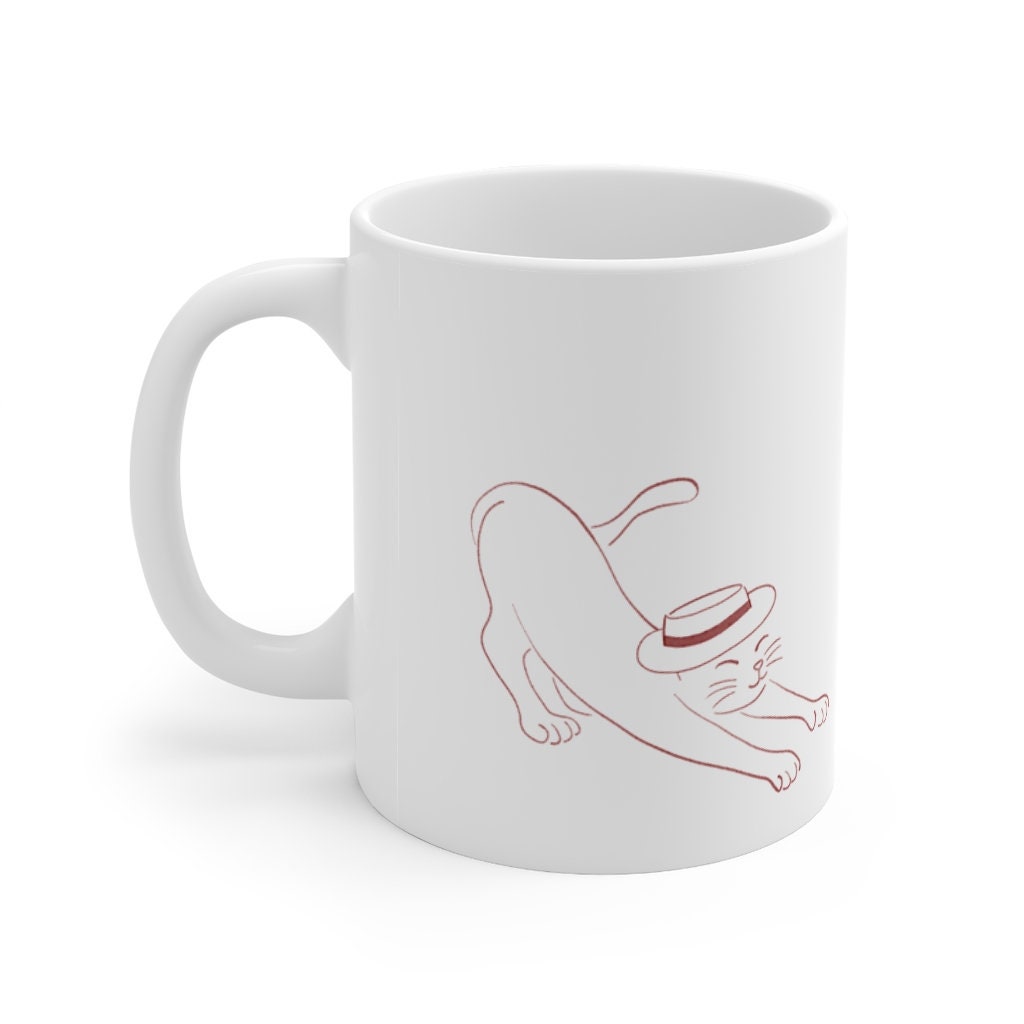 Mug en Céramique Bonjour Mon Chat/Mug - Illustration Maison