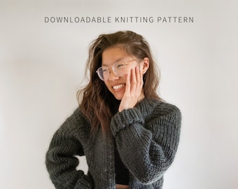 Need To Have Bomber | Digital Download | Chunky Knit Jacket Pattern | Knit Bomber with Pockets Pattern | Knit Cardigan Pattern | Seamless