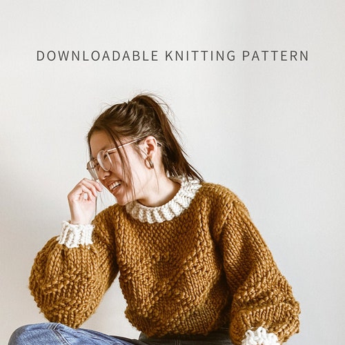 Ottawa Jumper Digital Download Oversized Sweater Knitting | Etsy