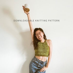 Knit crop top halter 2025