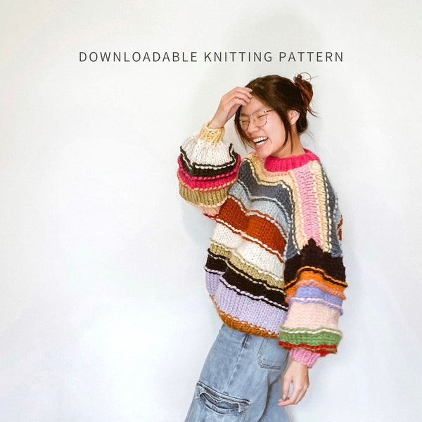 Knit Rainbow Print sweater