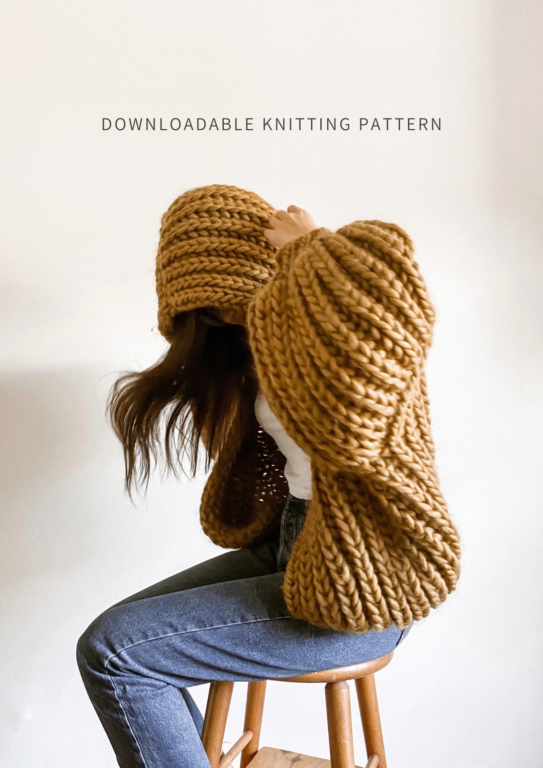 The Hart Hat and Headband Chunky Cable Knitting Pattern 
