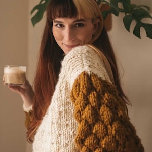 Social Bubble Jumper Digital Download Sweater Knitting Pattern Oversized Jumper Pattern Beginner Friendly Bubble Sweater Pattern image 7