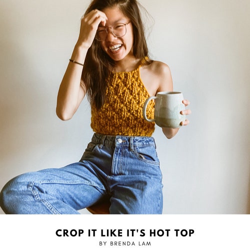 Crop It Like It's Hot Top | Digital Download | Chunky Knit Crop Top Pattern | Knit Halter Top Pattern | Quick Knit | Beginner Friendly Knit