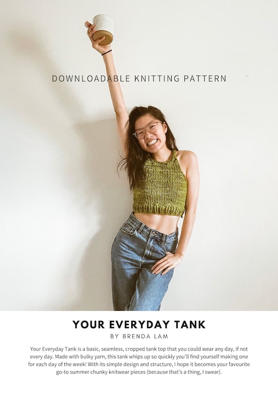 Your Everyday Tank Top Digital Download Chunky Knit Crop Top Pattern Knit  Halter Top Pattern Quick Knit Beginner Friendly Knit -  Canada