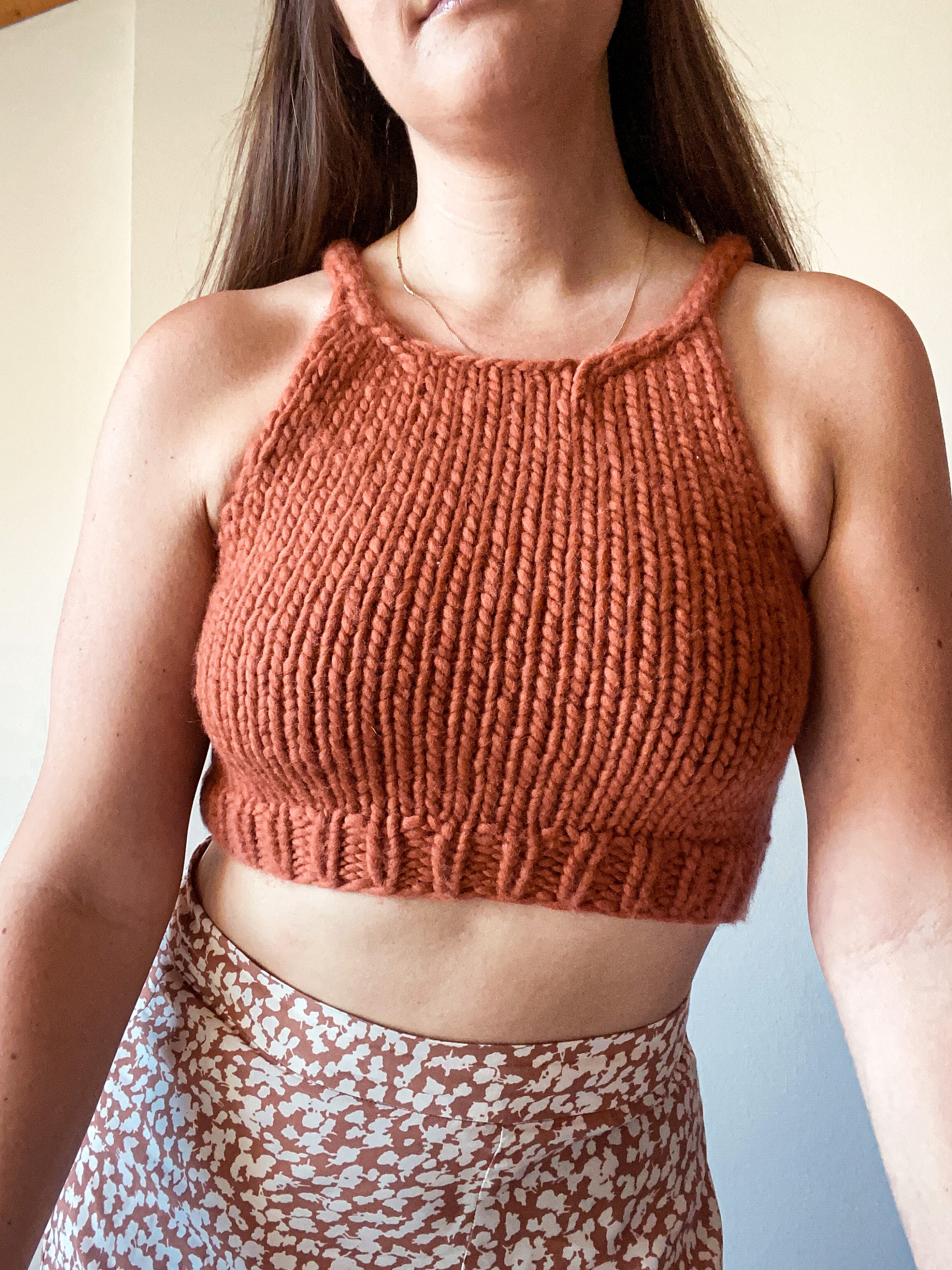 Your Everyday Tank Top | Digital Download | Chunky Knit Crop Top
