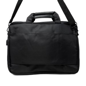 Black Bizey Laptop Messenger Bag water proof with Charging Port image 10