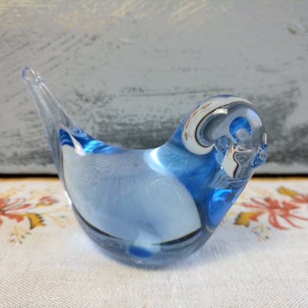 Blue Glass Bird, Bird Figurine
