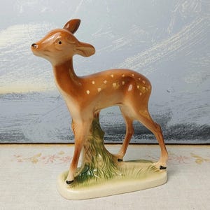 Sitzendorf Germany Hirsch Figur, Rehkitz Figur