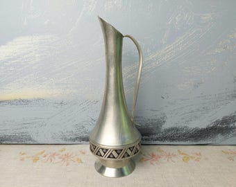 Hagness Norwegen Zinn Krug Vase, norwegisches Zinn