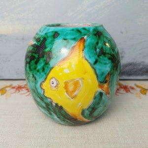 Gude Keramikk Norway Vase, Pottery Fish Vase, Norwegian Pottery, Carlo Gude Scholz