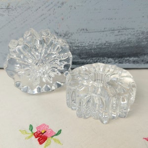 Set Of Two Hadeland Norway Candle Holders, Small Glass Candle Holders