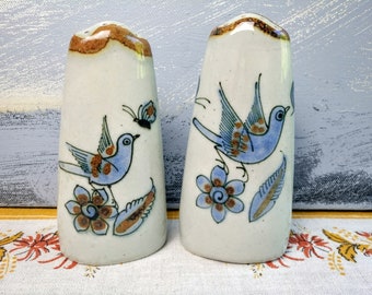 Ken Edwards Tonala Mexico Pottery Salt And Pepper Shakers