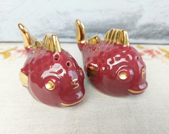 ミッドセンチュリー風の魚型ソルト＆ペッパーシェーカー - Etsy 日本