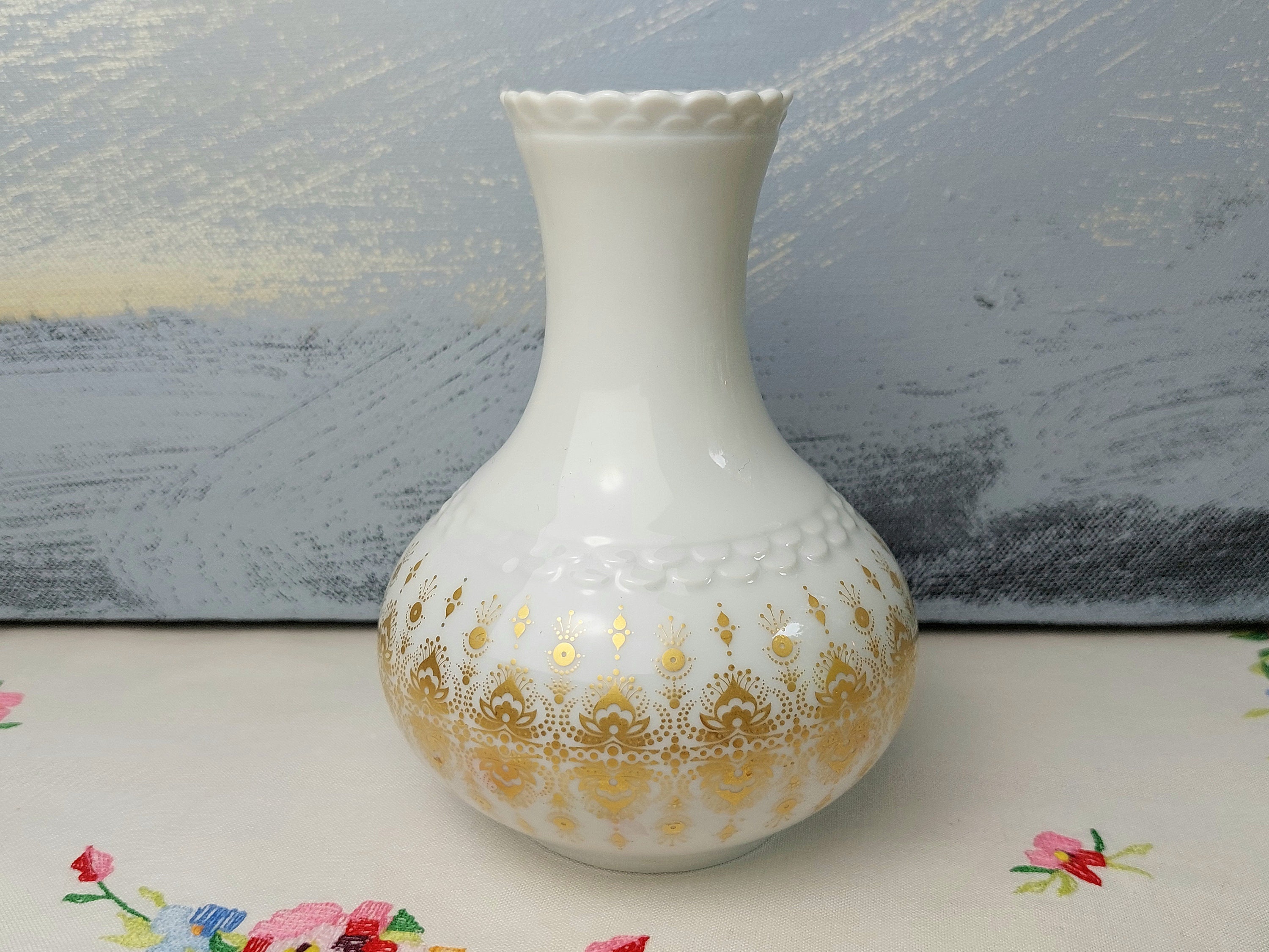 Bavaria Tirschenreuth 花柄キャンドルホルダーセット キャンドル