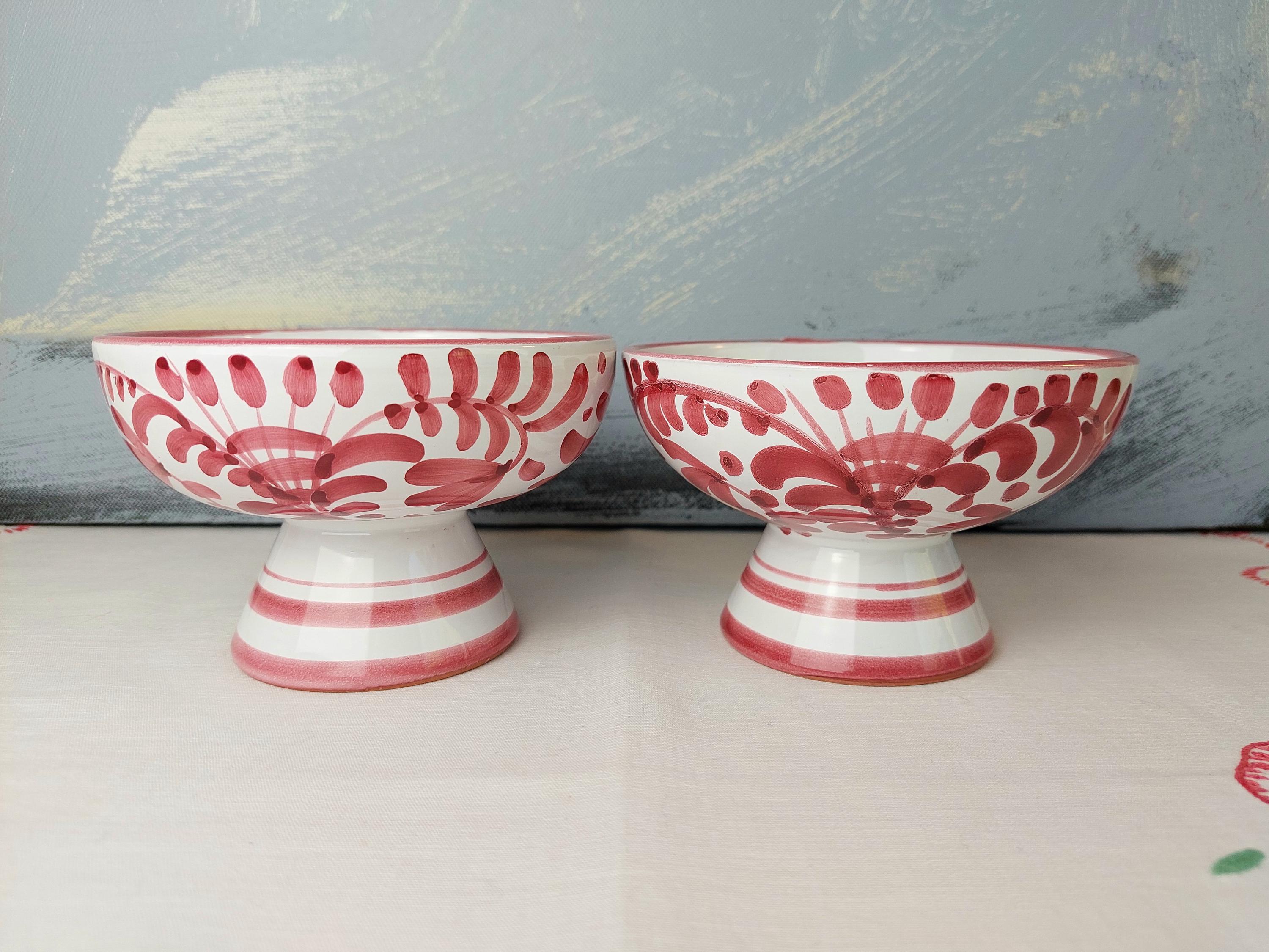 イタリア製陶器キャンドルホルダー、陶器製チェンバースティック