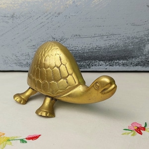 Brass Turtle, Turtle Figurine, Paperweight