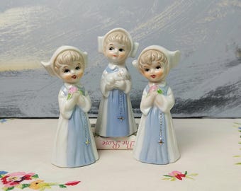 Figuras de monjas de cerámica, figuras religiosas kitsch