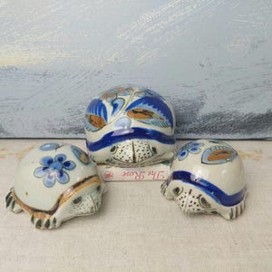 El Palomar Mexico Turtle Figurines, Tonala Pottery, Ken Edwards, Pottery Turtles