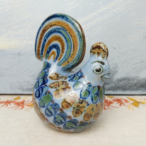 El Palomar Mexico Rooster Figurine, Tonala Mexico Pottery, Ken Edwards, Pottery Bird