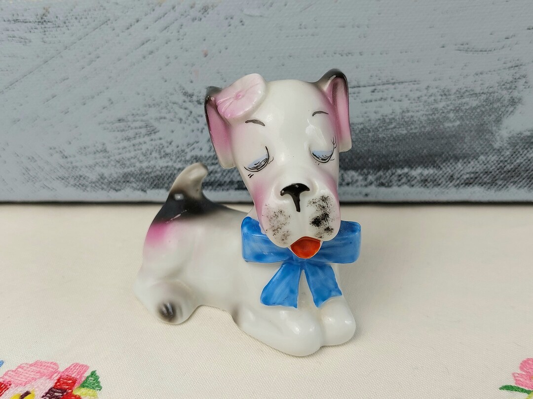 Kitsch German German Dog Figurine, Kitsch Dog, Terrier, Schnauzer - Etsy