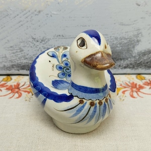 El Palomar Mexico Duck, Ring Dish, Ken Edwards, Tonala Mexico Pottery, Duck Figurine
