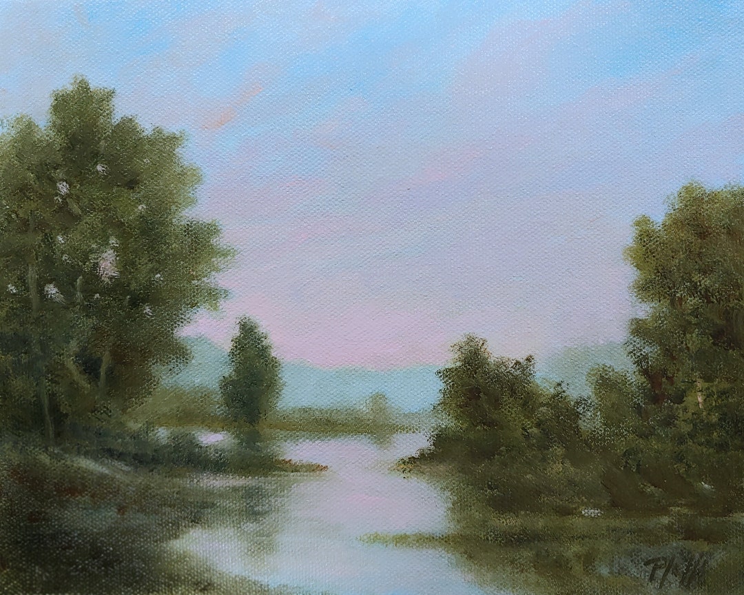 Landscape Oil Painting 8 X 10 on 1 1/2 Deep Gallery Wrapped Canvas