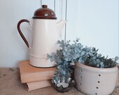 Vintage enamel tea pot