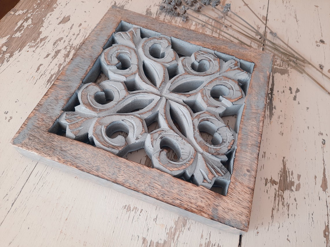 Rustic decorative Wooden trivet Etsy