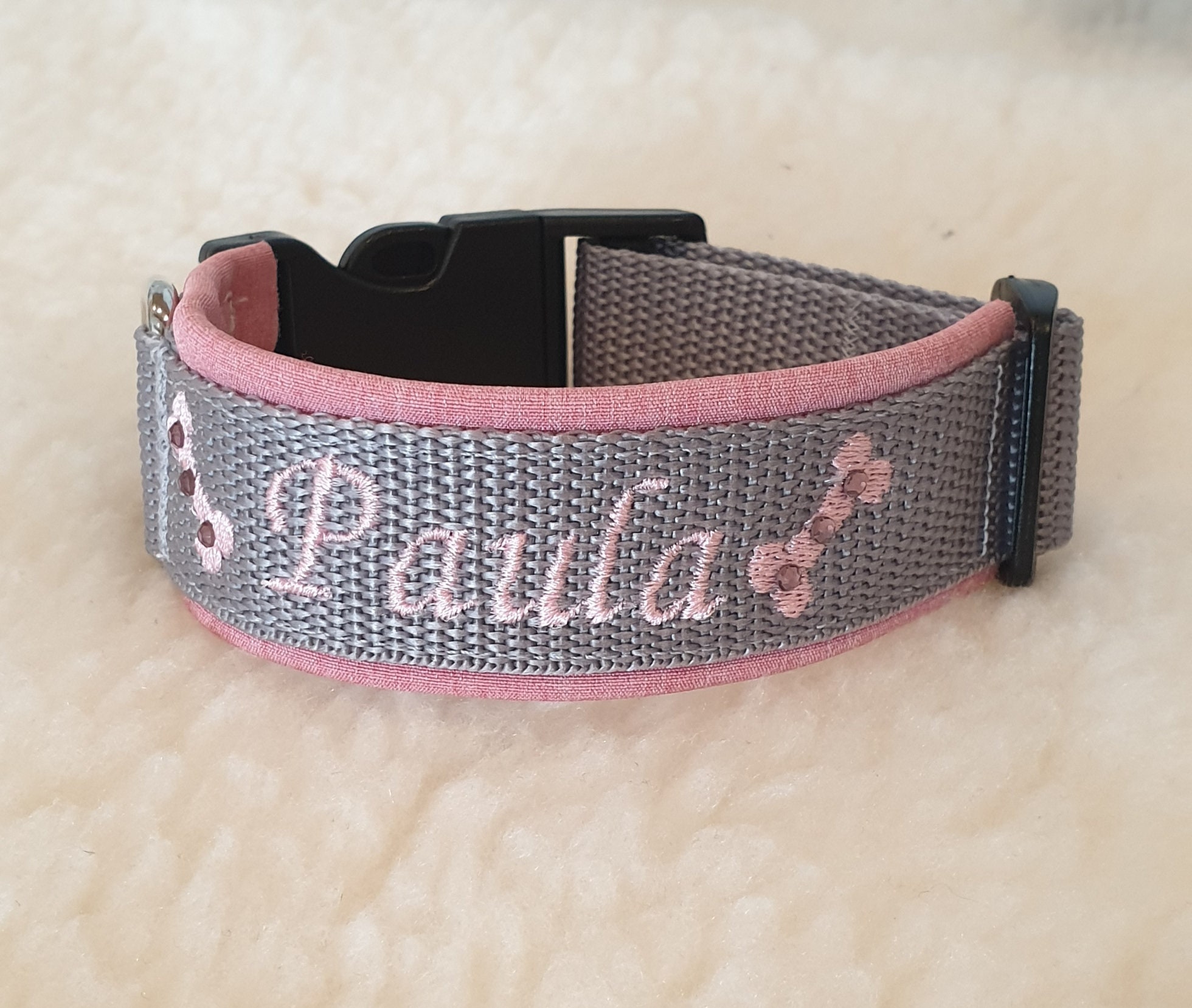 Dog collar with name Etsy