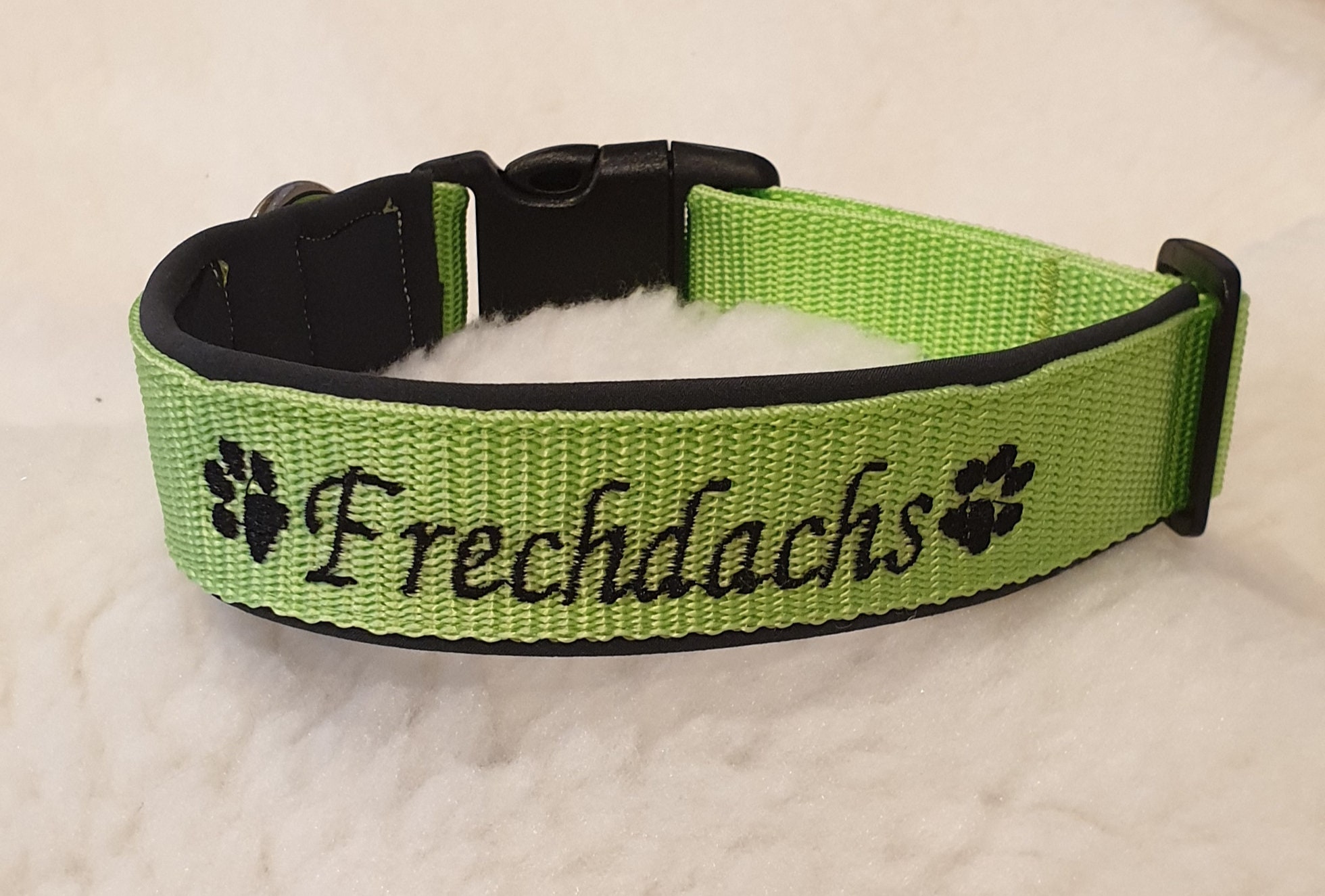 Hundehalsband mit Namen bestickt Etsy.de