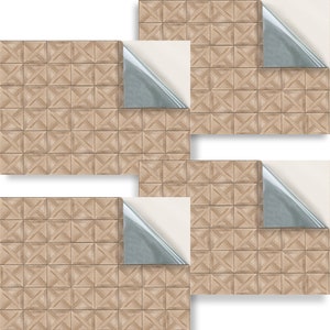 PUPPENHAUS TAPETE Selbstklebend, neu positionierbar, 1:24 Vinyl Blatt, Nr. 159 Floor Chateau Oak, Set von 4 Blatt