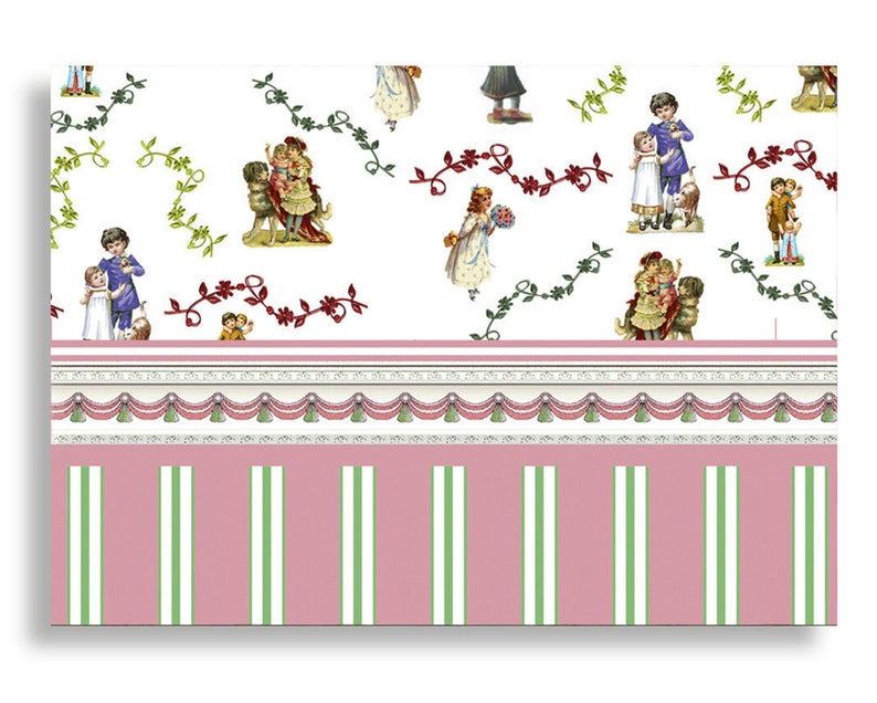 DOLLS HOUSE WALLPAPER Self Adhesive 1/12th Scale Vinyl Sheet Etsy