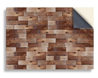 Suelo de madera para casa de muñecas, vinilo autoadhesivo, escala 1/12